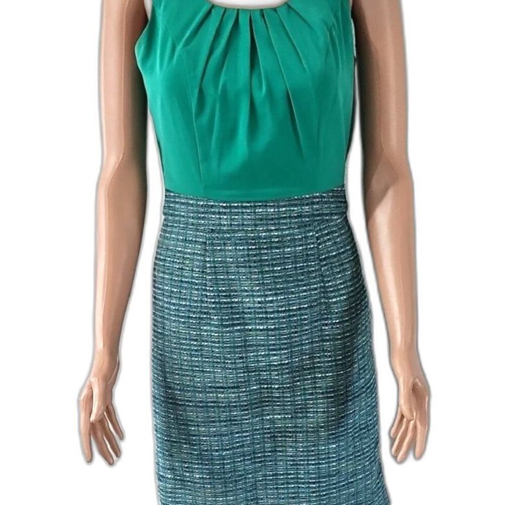 Banana Republic Green Blue Plaid Pencil Skirt Workwear Size 0